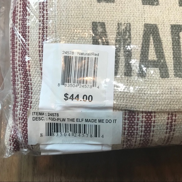 Brand New in Package - The Elf Made Me Do It Small Pillow - Picture 2 of 4